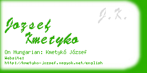 jozsef kmetyko business card
