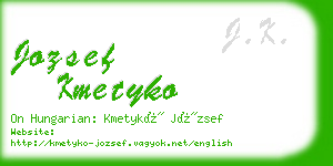 jozsef kmetyko business card